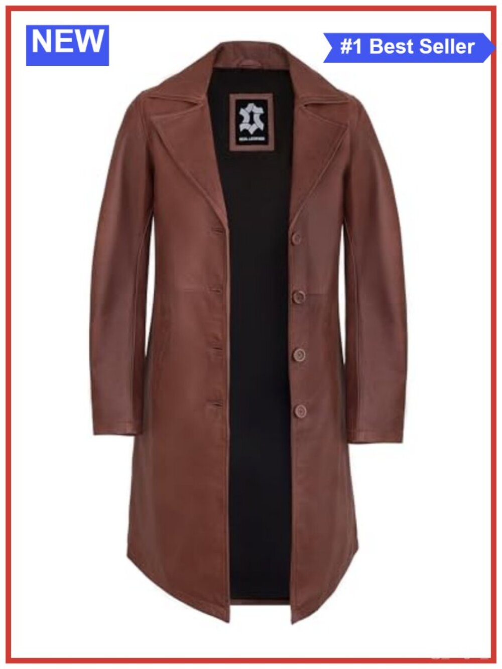 Real Lambskin Leather Jacket Women 3/4 Car Coat Button Closure